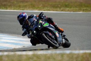 High-speed motorcycle racing on a circuit in Central Luzon, Philippines.